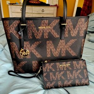 Michael Kors tote w/ matching wallet